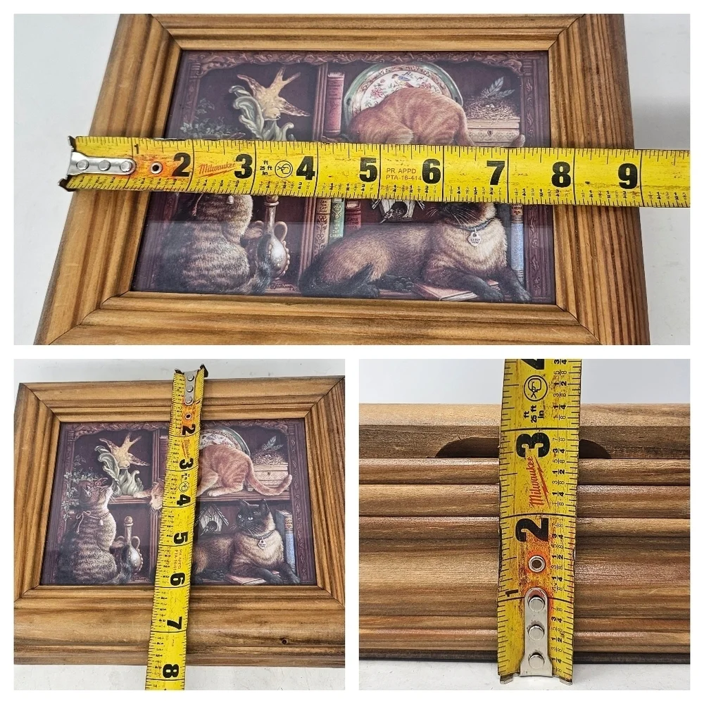 Mischief By Janet Kruskamp Print 3 Cats Handmade Solid Wood Hinged Jewelry Box